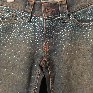 Swarovski encrusted Allen B jeans